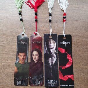TWILIGHT MOVIE BOOK MARKS LOT of 4 ECLIPSE James Jacob Bella BNIP
